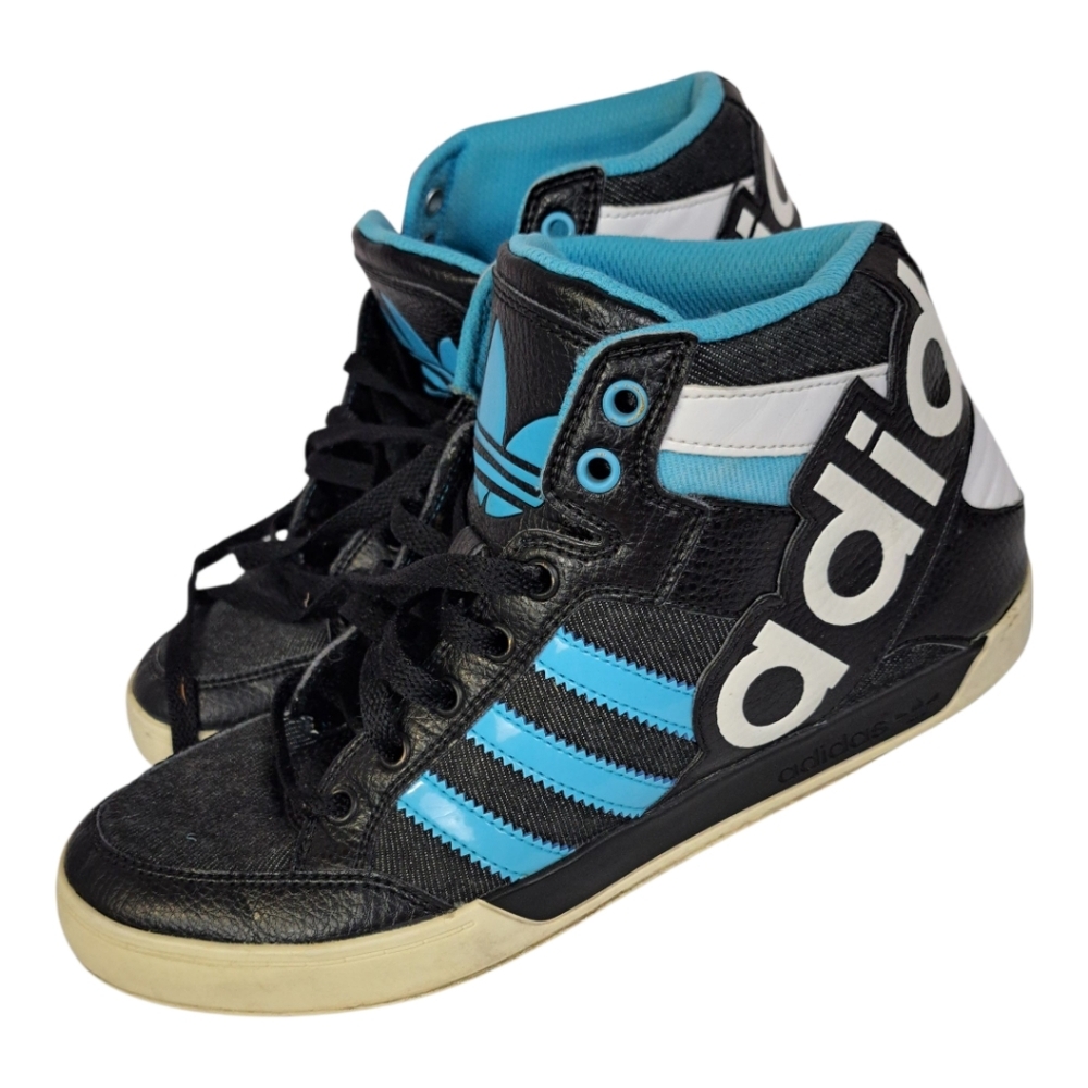 Adidas hardcourt Black‎ and Blue High-Tops Sneakers